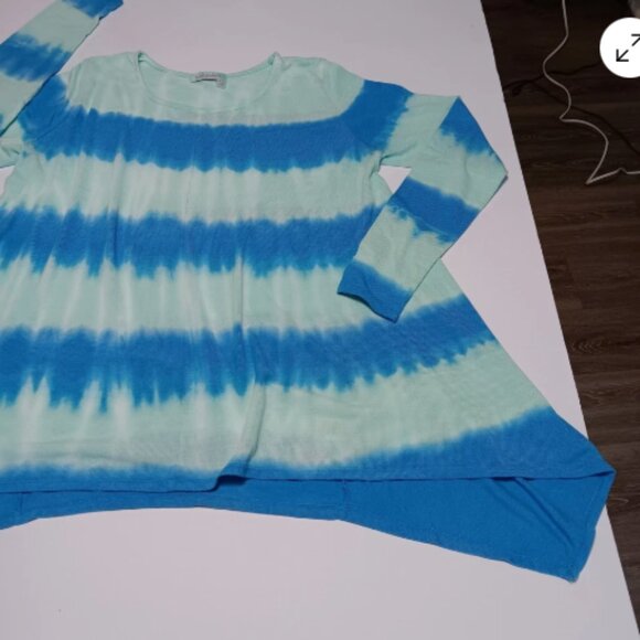 Fresh Produce Womens Med/LG Blouse Long Sleeve Flowy High Low Hem Top D24 - Picture 11 of 12